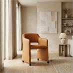 Leren eetkamerstoel Icon - Toledo Mandarin (oranje), Huis en Inrichting, Stoelen, Bohemian, Eigentijds, Industrieel, Klassiek, Modern, Retro, Romantisch, Scandinavisch, Vintage