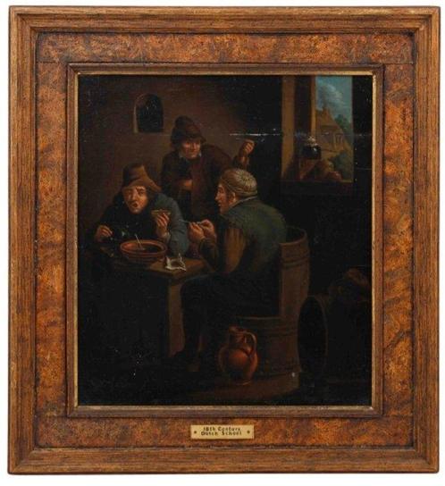 David Teniers (1610-1690), Navolger van - Smokers in a, Antiek en Kunst, Kunst | Schilderijen | Klassiek