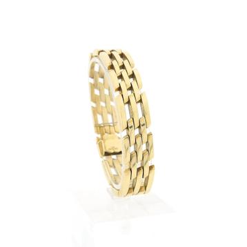 Gouden Bismarck schakel armband | 19,5 cm (unisex, solide) beschikbaar voor biedingen