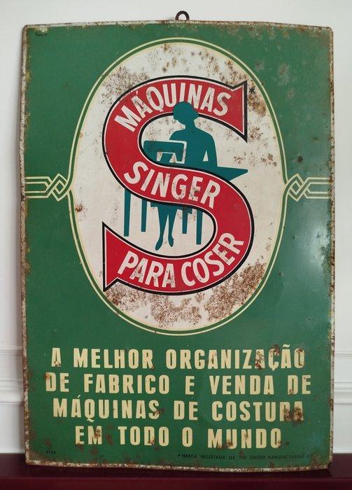 SINGER Manufacturing Company - Reclamebord - Naaimachines -, Antiek en Kunst, Antiek | Wandborden en Tegels
