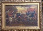 Scuola europea (XIX-XX) - Battaglia, Antiek en Kunst