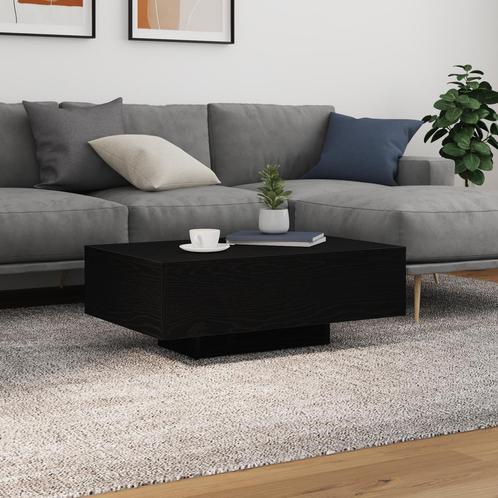 vidaXL Salontafel Zwart eiken 85 x 55 x 31 cm Bewerkt hout, Huis en Inrichting, Tafels | Salontafels, Nieuw, Verzenden