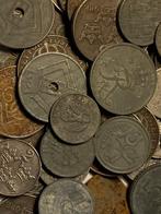Wereld. WWII-Era Iron & Zinc Coin Lot – 90+ Coins – Nazi, Postzegels en Munten