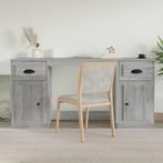 vidaXL Bureau met kast bewerkt hout grijs sonoma, Huis en Inrichting, Verzenden, Nieuw