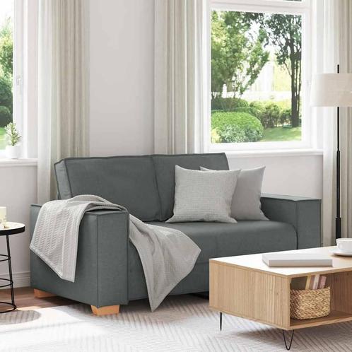 vidaXL 2-zitsbank Donkergrijs 120 cm Stof, Huis en Inrichting, Zetels | Zetels, Nieuw, Verzenden