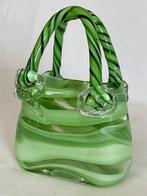 Vase  - verrerie soufflée artisanale en forme de sac à main, Antiek en Kunst, Curiosa en Brocante