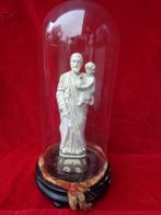 Beeld van Sint-Jozef met Kind onder glazen stolp - 34 cm -, Antiek en Kunst