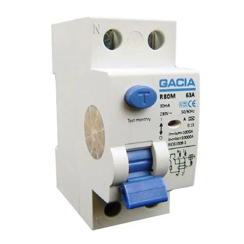 GACIA aardlekschakelaar 30mA 40A 2P, Doe-het-zelf en Bouw, Elektriciteit en Kabels, Nieuw, Verzenden