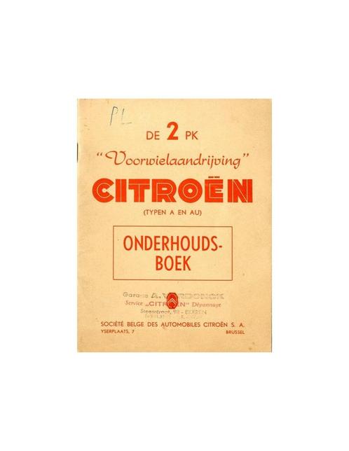 1954 CITROEN 2CV INSTRUCTIEBOEKJE NEDERLANDS, Autos : Divers, Modes d'emploi & Notices d'utilisation