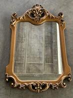 Wandspiegel- bloemen - Walnoot, Antiek en Kunst, Curiosa en Brocante
