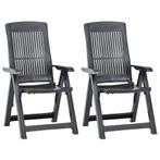 vidaXL Tuinstoelen 2 st verstelbaar kunststof, Tuin en Terras, Tuinstoelen, Verzenden, Nieuw