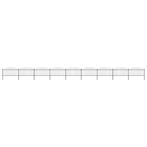 vidaXL Tuinhek met speren bovenkant (1,25-1,5)x15,3 m staal, Verzenden, Nieuw