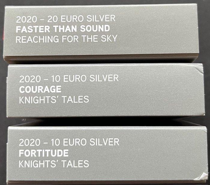 Oostenrijk. 10 Euro / 20 Euro 2020 (3 stuks) Proof (Zonder, Postzegels en Munten, Munten | Europa | Euromunten