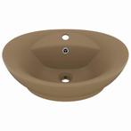 Wastafel Matcreme 58,5cm | Retour Deal | Badkamer renovat..., Huis en Inrichting, Verzenden, Nieuw, 50 tot 100 cm, Minder dan 100 cm