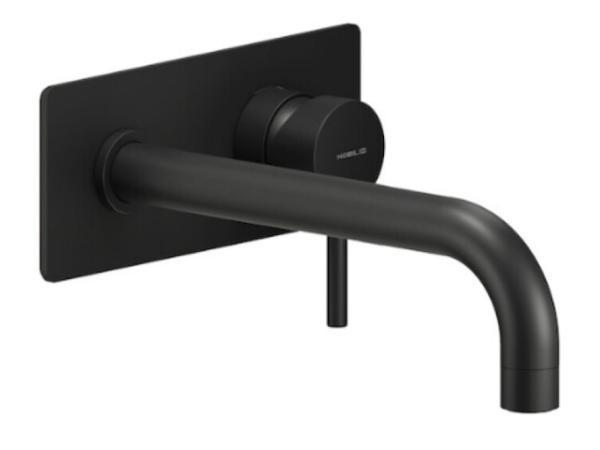 Veiling - Nobili afdekset wastafelkraan uitloop 20cm zwart, Doe-het-zelf en Bouw, Sanitair