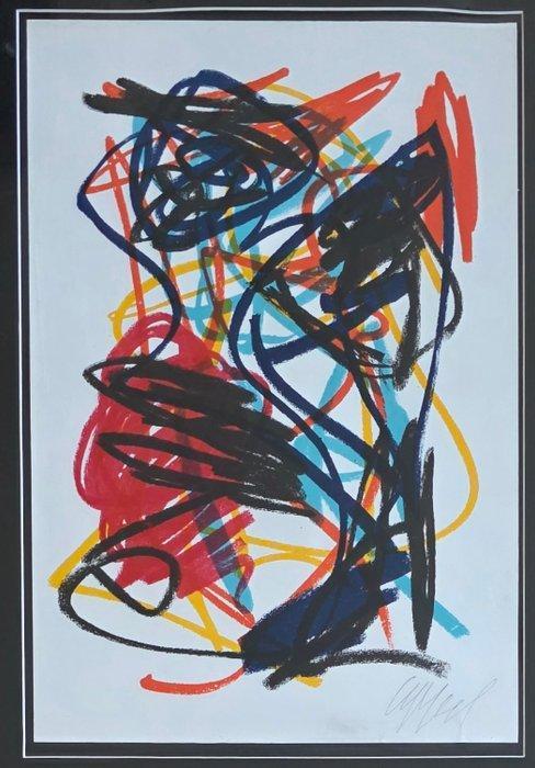 Karel Appel (1921-2006) - Abstracte Compositie, Antiek en Kunst, Kunst | Schilderijen | Modern