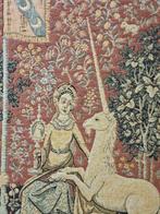 Borduurwerk - 88 cm - 66 cm - De dame en de eenhoorn