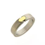 18 Krt. Bicolor gouden ring | Pequignet (staal) (staal), Gebruikt, Overige kleuren, Ophalen of Verzenden, 17 tot 18