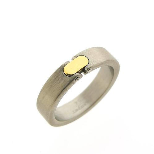 18 Krt. Bicolor gouden ring | Pequignet (staal), Bijoux, Sacs & Beauté, Bagues, Enlèvement ou Envoi