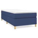 Bedframe Stof Blauw 90x190 | OP = OP 33% Voordeel!, Huis en Inrichting, 90 cm, Eenpersoons, Nieuw, 190 cm of minder
