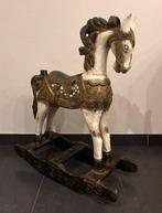 Hobbelpaard - Handgesneden houten schommelpaard – Rajasthani, Antiek en Kunst