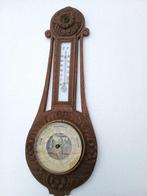 Aneroid barometer - Hout, Glas - houtsnijwerk