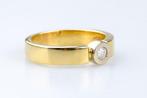 Ring - 18 karaat Geel goud, Witgoud - 0.15ct. tw. Diamant, Handtassen en Accessoires, Ringen, Nieuw