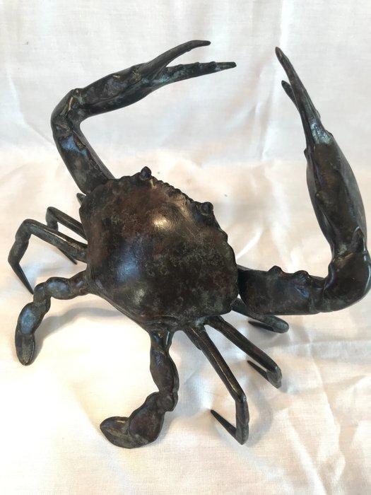 sculptuur, Crab - 14 cm - Gepatineerd brons, Antiquités & Art, Curiosités & Brocante