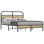 vidaXL Bedframe zonder matras bewerkt hout gerookt eiken, Verzenden, Nieuw