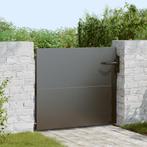 vidaXL Tuinpoort met slot Zwart Poedercoated staal, Tuin en Terras, Verzenden, Nieuw