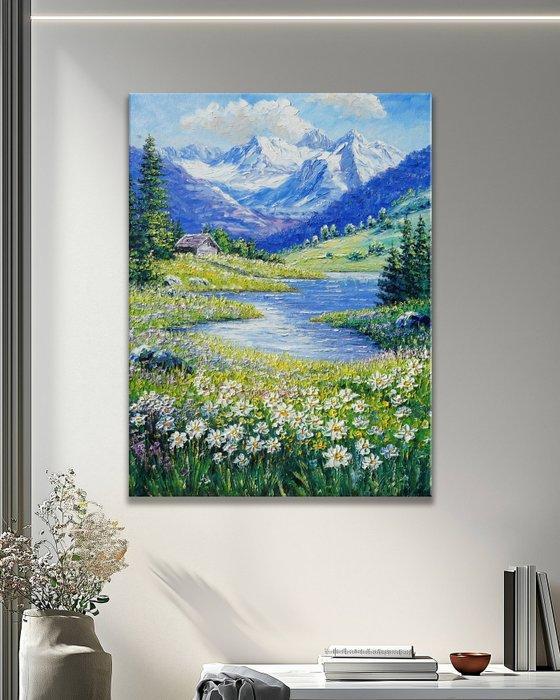 CleliaArt - Riverside Chalet, Antiek en Kunst, Kunst | Schilderijen | Modern
