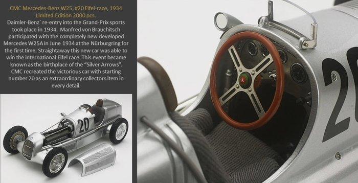 CMC 1:18 - Modelauto - Mercedes-Benz W25, 1934 Eifelrennen, Hobby en Vrije tijd, Modelauto's | 1:5 tot 1:12