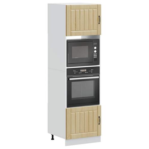 vidaXL Ovenkasten 2 st Lucca bewerkt hout sonoma, Huis en Inrichting, Kasten | Overige, Nieuw, Verzenden