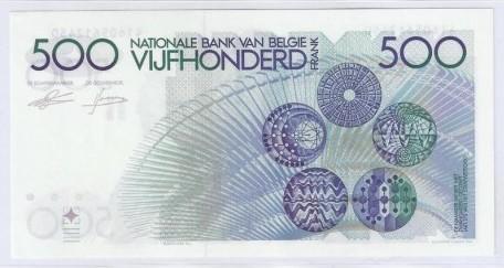 Ohne Jahr Belgique Pick 143 500 Francs ( 1980 1981 ) Spl, Postzegels en Munten, Bankbiljetten | Europa | Niet-Eurobiljetten, België