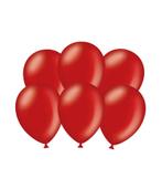 Rode Ballonnen Metallic 30cm 6st, Verzenden