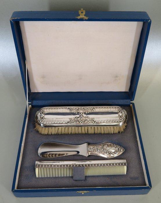Kam (3) - .925 zilver - Borstel kam & schoenlepel, Antiek en Kunst, Antiek | Zilver en Goud