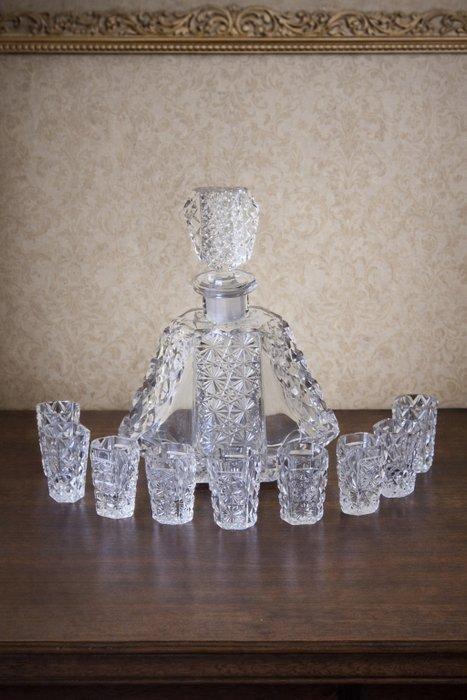 Karaf (10) - Crystal - Bohemia – Elegante Set, Antiquités & Art, Antiquités | Meubles | Tables