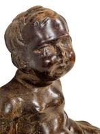 sculptuur, Putto seduto - 38 cm - Hout
