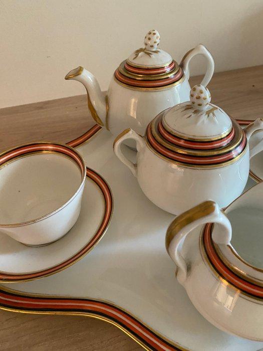 Limoges - Koffieservies (8) - Porselein - Service Tête à, Antiek en Kunst, Antiek | Glaswerk en Kristal