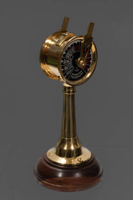 Sextant - Hout, Messing - Maschinen-Telegraph, Antiek en Kunst, Kunst | Designobjecten