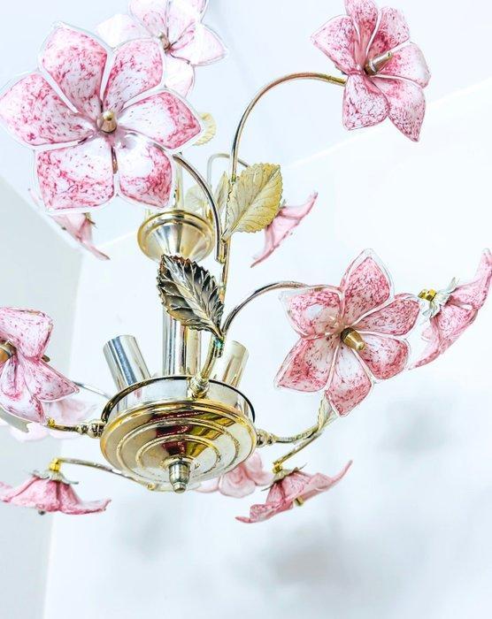 Kroonluchter - Fleur - Glas, Messing, Antiquités & Art, Curiosités & Brocante