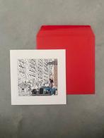 Document - Hergé - Carte de voeux Tintin en Amérique -, Boeken, Stripverhalen, Nieuw