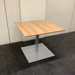 Vierkante tafel 90x90 cm, havanna blad - grijs metalen poot, Zakelijke goederen, Gebruikt, Bureau