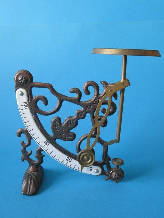 Balanta - Post/brieven weegschaal - messing, email, gegoten, Antiek en Kunst, Curiosa en Brocante