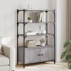 vidaXL Boekenkast 3-laags 70x30x109,5 cm bewerkt hout grijs, Huis en Inrichting, Kasten | Boekenkasten, Verzenden, Nieuw