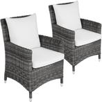 Set van 2 wicker stoelen Sanremo - grijs/wit, Tuin en Terras, Tuinsets en Loungesets, Nieuw, Verzenden