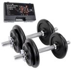 Complete halterset 20 kg met koffer - ideaal voor thuisge..., Sport en Fitness, Ophalen of Verzenden, Nieuw
