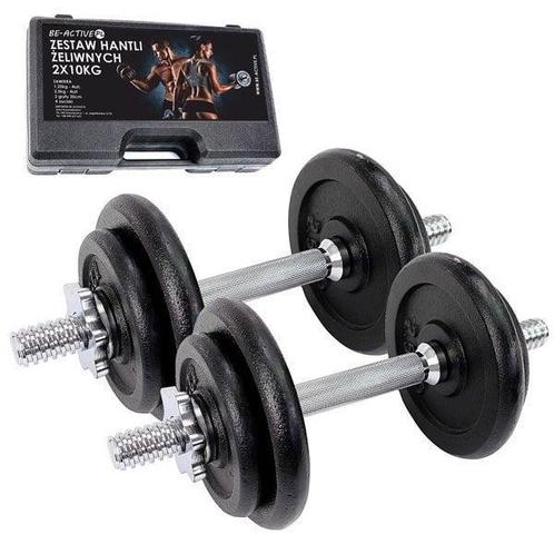 Complete halterset 20 kg met koffer - ideaal voor thuisge..., Sport en Fitness, Fitnessmaterialen, Nieuw, Ophalen of Verzenden