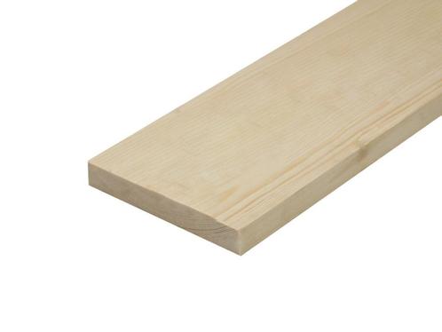 NE-vuren houten plank ±18x196mm geschaafd onbehandeld, Doe-het-zelf en Bouw, Hout en Planken, Ophalen of Verzenden