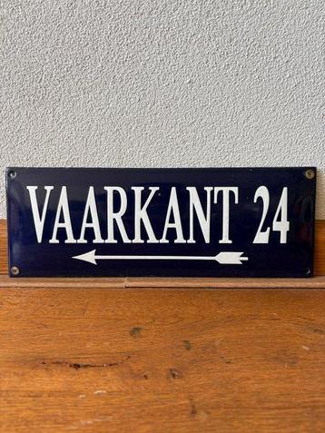 Originele Emaille Bord - VAARKANT 24 - Reclamebord -, Antiek en Kunst